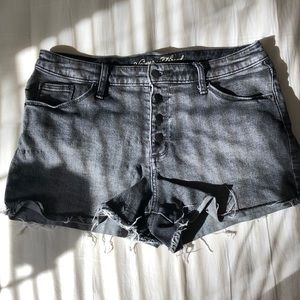 Gray denim shorts